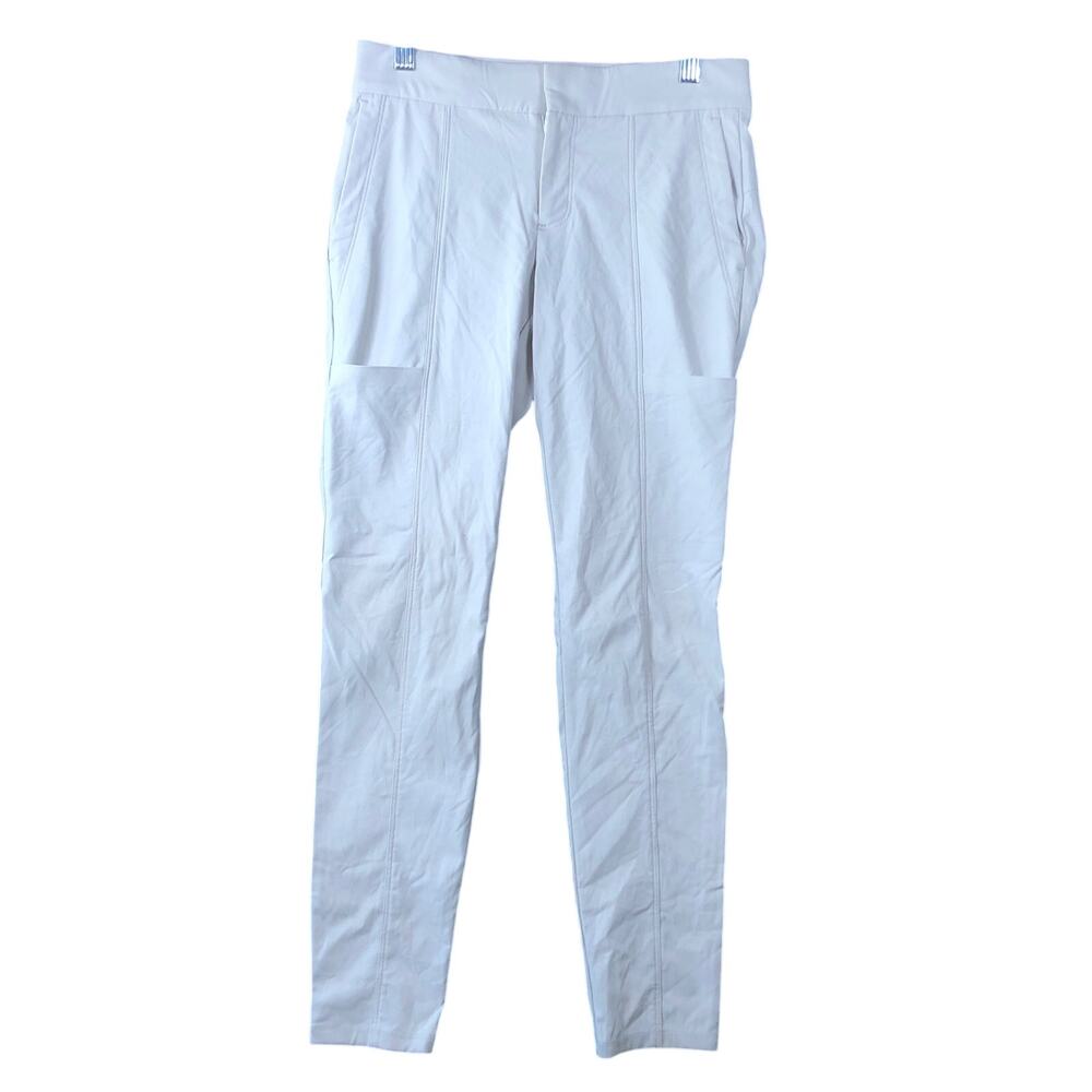 Athleta Womens Pants Bone Mid Rise Petite Skinny Open Front Pocket Stretch 0P